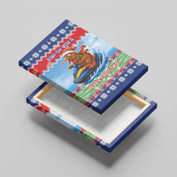 New Zealand Christmas Canvas Wall Art Funny Jet Ride Kiwi Xmas - Polynesian Pride