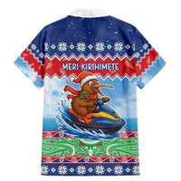 New Zealand Christmas Family Matching Mermaid Dress and Hawaiian Shirt Funny Jet Ride Kiwi Xmas - Polynesian Pride