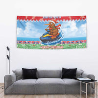 New Zealand Christmas Tapestry Funny Jet Ride Kiwi Xmas - Polynesian Pride