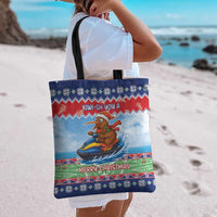 New Zealand Christmas Tote Bag Funny Jet Ride Kiwi Xmas - Polynesian Pride