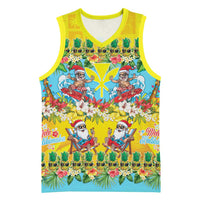 Hawaii Christmas Basketball Jersey Mele Kalikimaka Tropical Vibes - Polynesian Pride