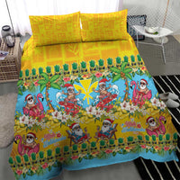 Hawaii Christmas Bedding Set Mele Kalikimaka Tropical Vibes - Polynesian Pride