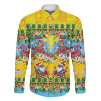 Hawaii Christmas Family Matching Off The Shoulder Long Sleeve Dress and Hawaiian Shirt Mele Kalikimaka Tropical Vibes - Polynesian Pride