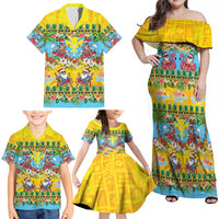 Hawaii Christmas Family Matching Off Shoulder Maxi Dress and Hawaiian Shirt Mele Kalikimaka Tropical Vibes - Polynesian Pride