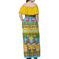 Hawaii Christmas Family Matching Off Shoulder Maxi Dress and Hawaiian Shirt Mele Kalikimaka Tropical Vibes - Polynesian Pride