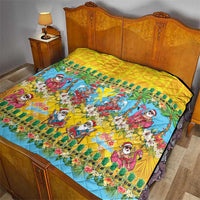 Hawaii Christmas Quilt Mele Kalikimaka Tropical Vibes - Polynesian Pride