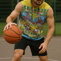 Hawaii Christmas Sleeveless Hoodie Mele Kalikimaka Tropical Vibes - Polynesian Pride