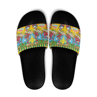 Hawaii Christmas Slide Sandals Mele Kalikimaka Tropical Vibes LT05 Colorful - Polynesian Pride
