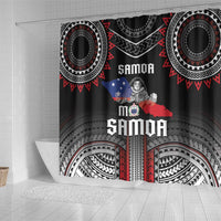 Samoa Black Saturday Shower Curtain Samoan Warrior Tribal Pattern