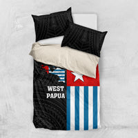 West Papua Bedding Set Polynesian Pattern With Coat Of Arms LT05 US Twin 172cm x 218cm Blue - Polynesian Pride