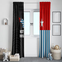 West Papua Window Curtain Polynesian Pattern With Coat Of Arms LT05 - Polynesian Pride