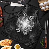 New Zealand Matariki Apron Maori Moko Black Galaxy LT05 Black - Polynesian Pride