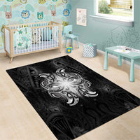 New Zealand Matariki Area Rug Maori Moko Black Galaxy LT05 - Polynesian Pride