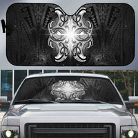 New Zealand Matariki Auto Sun Shade Maori Moko Black Galaxy LT05 Black - Polynesian Pride