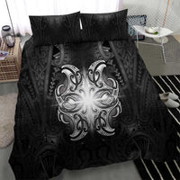 New Zealand Matariki Bedding Set Maori Moko Black Galaxy LT05 - Polynesian Pride