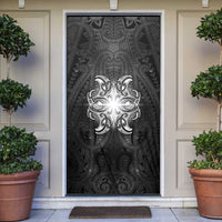 New Zealand Matariki Door Cover Maori Moko Black Galaxy