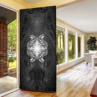 New Zealand Matariki Door Cover Maori Moko Black Galaxy