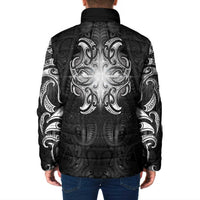 New Zealand Matariki Padded Jacket Maori Moko Black Galaxy LT05 - Polynesian Pride