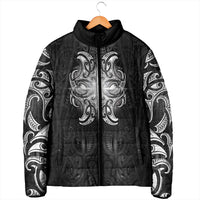 New Zealand Matariki Padded Jacket Maori Moko Black Galaxy LT05 - Polynesian Pride