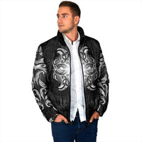 New Zealand Matariki Padded Jacket Maori Moko Black Galaxy LT05 - Polynesian Pride