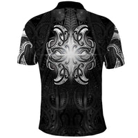 New Zealand Matariki Polo Shirt Maori Moko Black Galaxy LT05 - Polynesian Pride