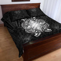 New Zealand Matariki Quilt Bed Set Maori Moko Black Galaxy LT05 - Polynesian Pride