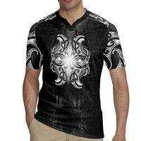 New Zealand Matariki Rugby Jersey Maori Moko Black Galaxy LT05 - Polynesian Pride
