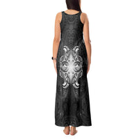 New Zealand Matariki Tank Maxi Dress Maori Moko Black Galaxy LT05 - Polynesian Pride