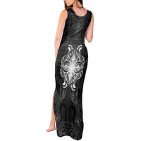 New Zealand Matariki Tank Maxi Dress Maori Moko Black Galaxy LT05 - Polynesian Pride