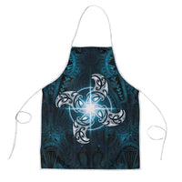 New Zealand Matariki Waita Apron Maori Moko Dark Blue Galaxy LT05 Blue - Polynesian Pride