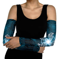 New Zealand Matariki Waita Arm Sleeves Maori Moko Dark Blue Galaxy LT05 - Polynesian Pride