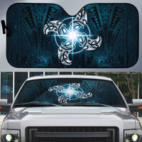 New Zealand Matariki Waita Auto Sun Shade Maori Moko Dark Blue Galaxy LT05 Blue - Polynesian Pride