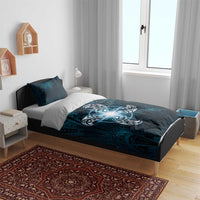 New Zealand Matariki Waita Bedding Set Maori Moko Dark Blue Galaxy LT05 - Polynesian Pride