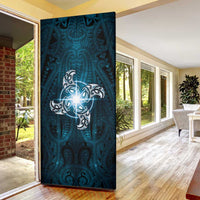 New Zealand Matariki Waita Door Cover Maori Moko Dark Blue Galaxy