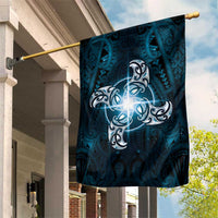 New Zealand Matariki Waita Garden Flag Maori Moko Dark Blue Galaxy LT05 House Flag Blue - Polynesian Pride