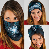 New Zealand Matariki Waita Neck Gaiter Maori Moko Dark Blue Galaxy LT05 - Polynesian Pride