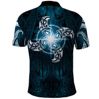 New Zealand Matariki Waita Polo Shirt Maori Moko Dark Blue Galaxy LT05 - Polynesian Pride