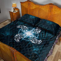 New Zealand Matariki Waita Quilt Bed Set Maori Moko Dark Blue Galaxy LT05 - Polynesian Pride