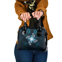 New Zealand Matariki Waita Shoulder Handbag Maori Moko Dark Blue Galaxy LT05 One Size Blue - Polynesian Pride