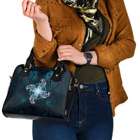 New Zealand Matariki Waita Shoulder Handbag Maori Moko Dark Blue Galaxy LT05 - Polynesian Pride