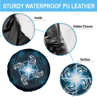 New Zealand Matariki Waita Spare Tire Cover Maori Moko Dark Blue Galaxy LT05 - Polynesian Pride