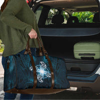 New Zealand Matariki Waita Travel Bag Maori Moko Dark Blue Galaxy