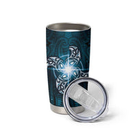 New Zealand Matariki Waita Tumbler Cup Maori Moko Dark Blue Galaxy LT05 - Polynesian Pride