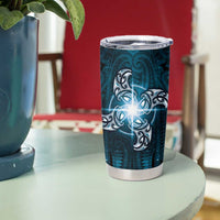 New Zealand Matariki Waita Tumbler Cup Maori Moko Dark Blue Galaxy LT05 - Polynesian Pride