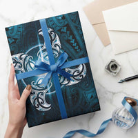 New Zealand Matariki Waita Wrapping Paper Maori Moko Dark Blue Galaxy LT05 - Polynesian Pride
