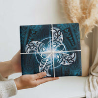 New Zealand Matariki Waita Wrapping Paper Maori Moko Dark Blue Galaxy LT05 - Polynesian Pride