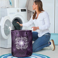 New Zealand Matariki Waipunarangi Laundry Basket Maori Moko Purple Galaxy LT05 - Polynesian Pride