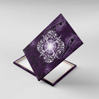 New Zealand Matariki Waipunarangi Canvas Wall Art Maori Moko Purple Galaxy LT05 With Frame Purple - Polynesian Pride