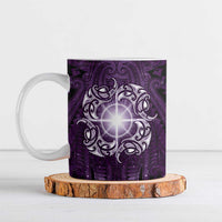 New Zealand Matariki Waipunarangi Ceramic Mug Maori Moko Purple Galaxy LT05 Purple - Polynesian Pride