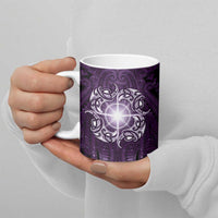 New Zealand Matariki Waipunarangi Ceramic Mug Maori Moko Purple Galaxy LT05 - Polynesian Pride